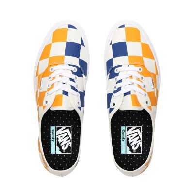 Vans Half Big Checker ComfyCush Authentic - Erkek Spor Ayakkabı (Sarı Mavi)